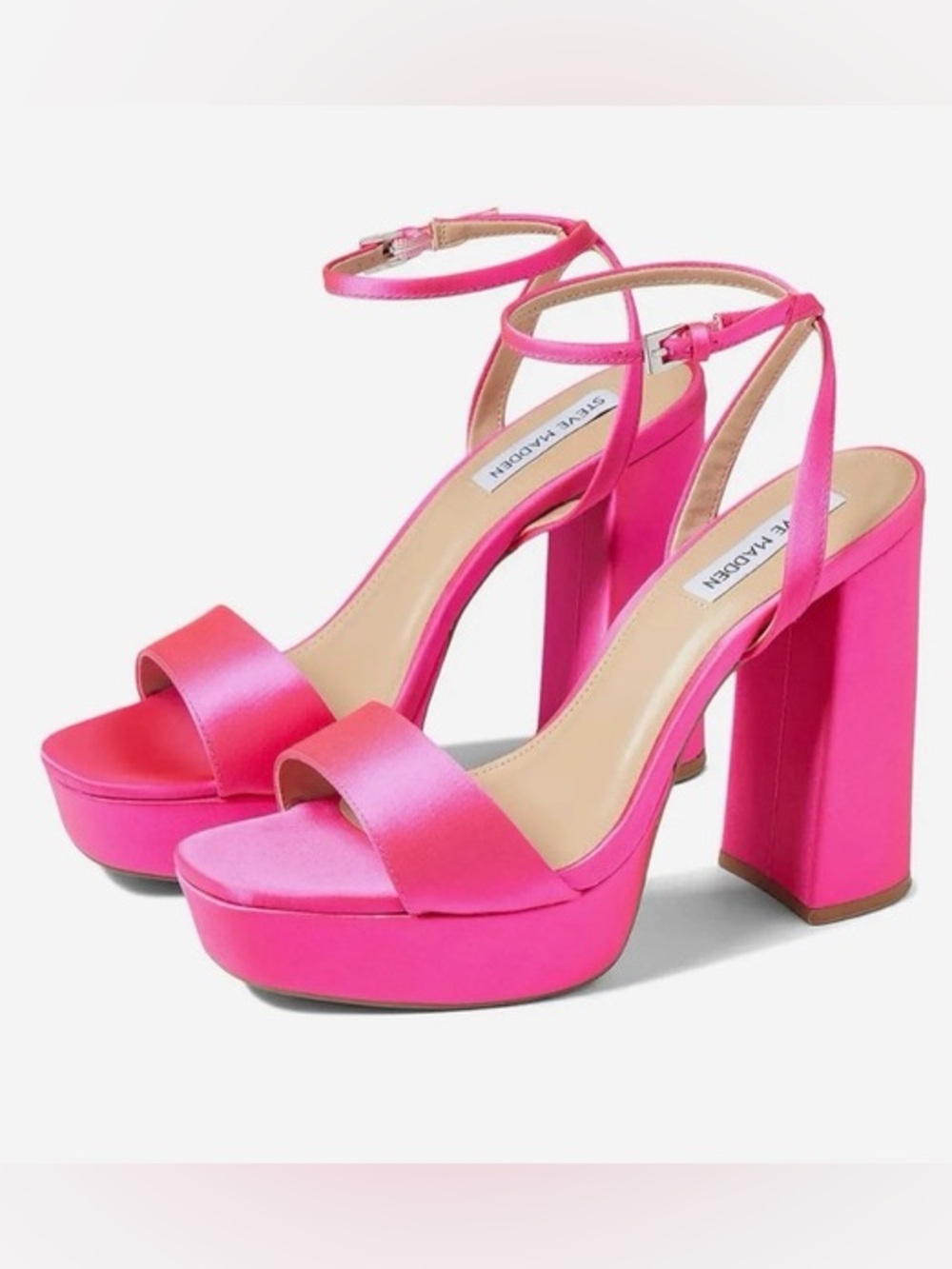 Steve Madden Lessa Platform Sandal in Pink Satin- Night out- Size 7